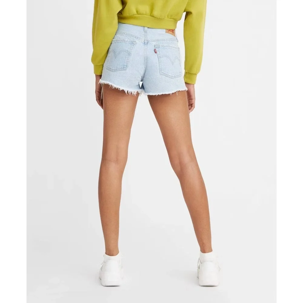 Levi's 501 Original Women's High-Rise Distressed Jean Denim Shorts - Size 33